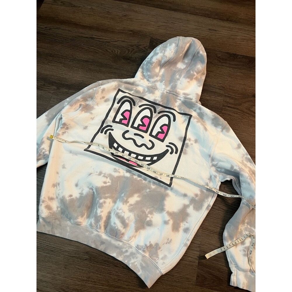 Keith Haring x Ripple Junction Tie Dye Hoodie Medium Pop Art Graphic